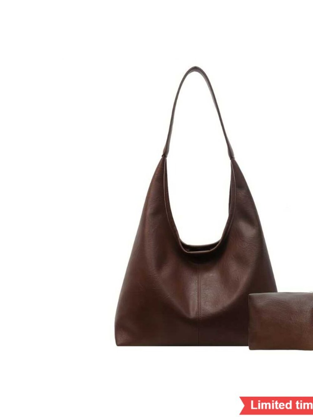 Large Capacity 2-in-1 Work Tote Soft Synthetic Leather Commuter Handbag Hobo